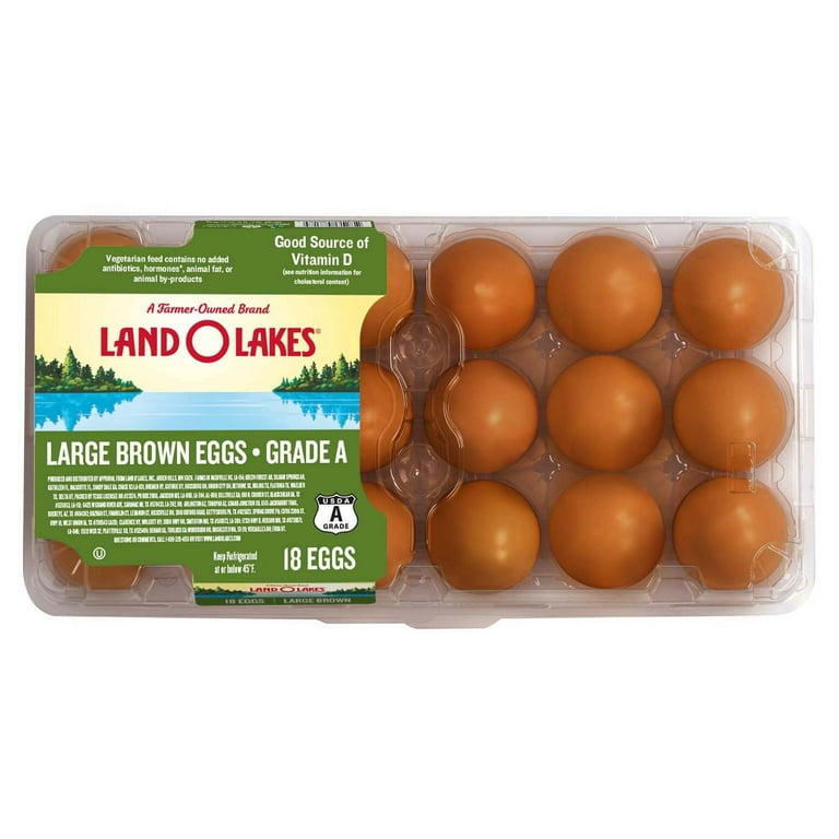 Marketside Organic Cage-Free Brown Large Eggs, 18 Count