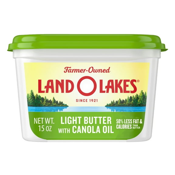 Land O Lakes Light Butter with Canola Oil, Spreadable, 15 oz Tub