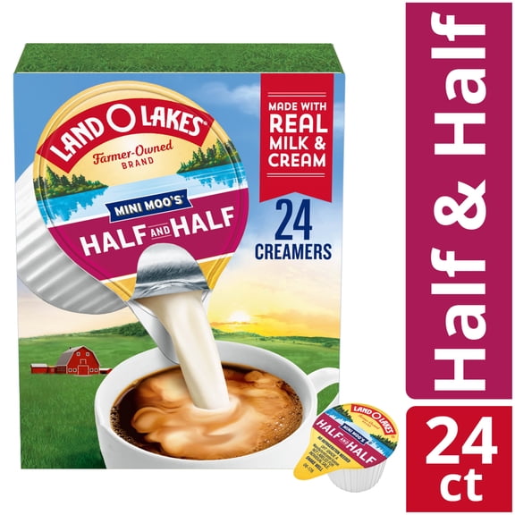 Land O Lakes Mini Moo’s Half And Half Creamer Singles, 24 Count