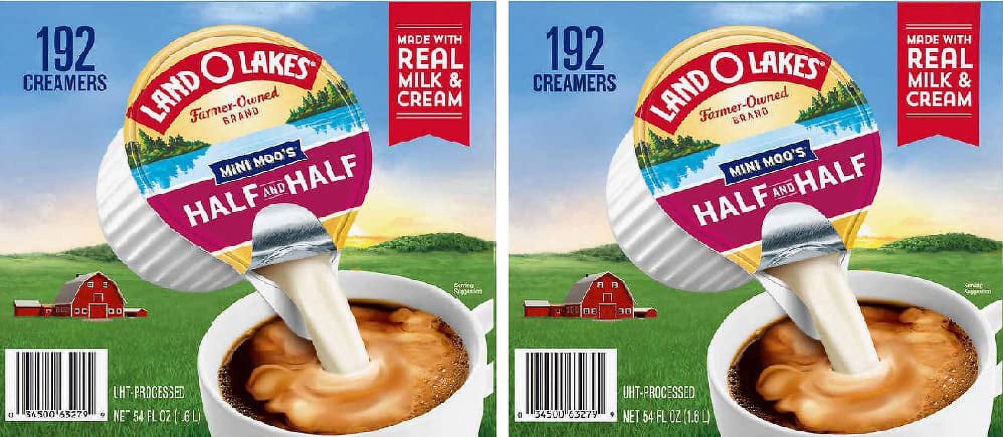 Land O Lakes Mini Moo’s Half & Half Creamer Singles, 192 Count (2 Pack)