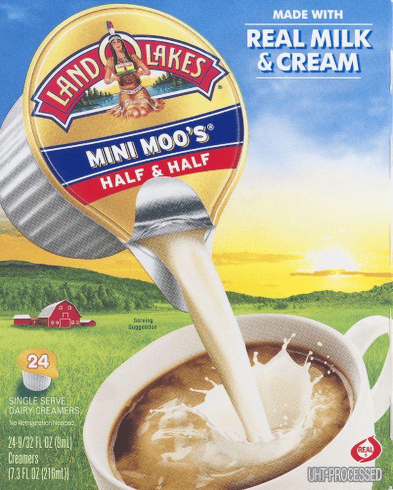 Land O Lakes Mini Moo's Half & Half Dairy Creamers, 24 Ct (Pack of 3
