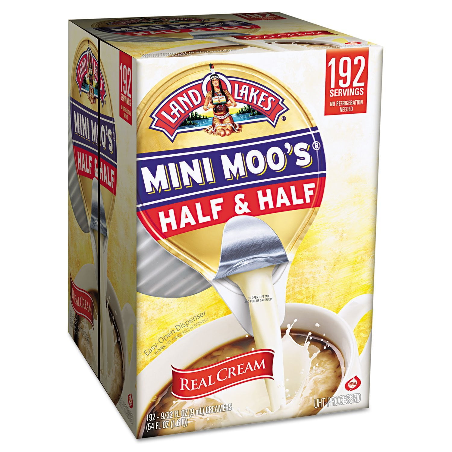 Land O'Lakes Mini-Moo's Half and Half Liquid Creamer, 0.28 oz., 192/Carton (ORG100718)