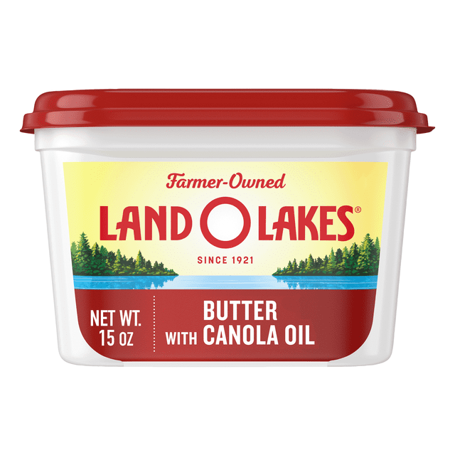 Land O Lakes Spreadable Butter With Canola Oil 15 Oz Tub