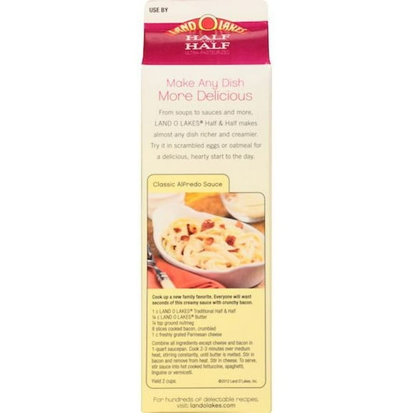 Land O Lakes Traditional Extended Shelf Life Half and Half, 32 Ounce -- 12 per Case.