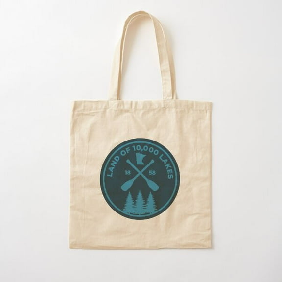 Land Of 10,000 Lakes Cotton Tote Bag Canvas Tote Bag, Family Gift For Mother, Her