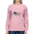 thumbnail image 1 of Land Of Free Home Of Brave Sweatshirt Women -Image by Shutterstock, Female 4X-Large, 1 of 4