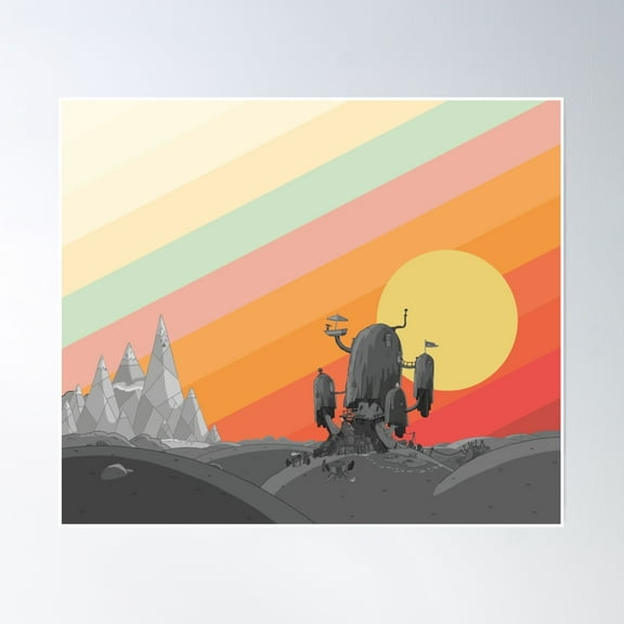 Land Of Ooo (Adventure Time) Poster Wall Art, Modern Wall Decor, 8x12 UNFRAMED