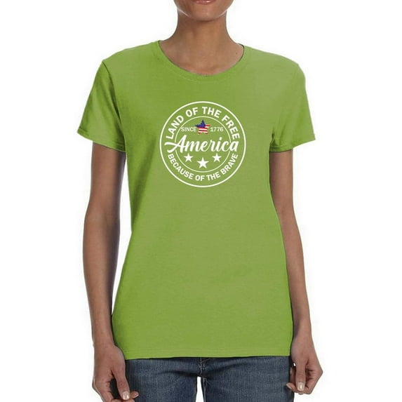 Land Of The Free, America T-Shirt Women -Image by Shutterstock, Female x-Large