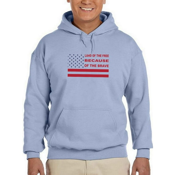 Land Of The Free Banner Hoodie Men -Image by Shutterstock, Male XX-Large