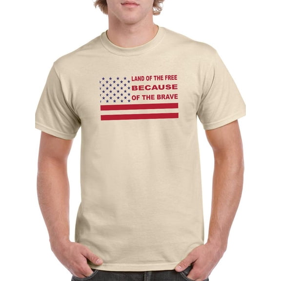 Land Of The Free Banner T-Shirt Men -Image by Shutterstock, Male Medium