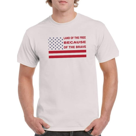 Land Of The Free Banner T-Shirt Men -Image by Shutterstock, Male Small