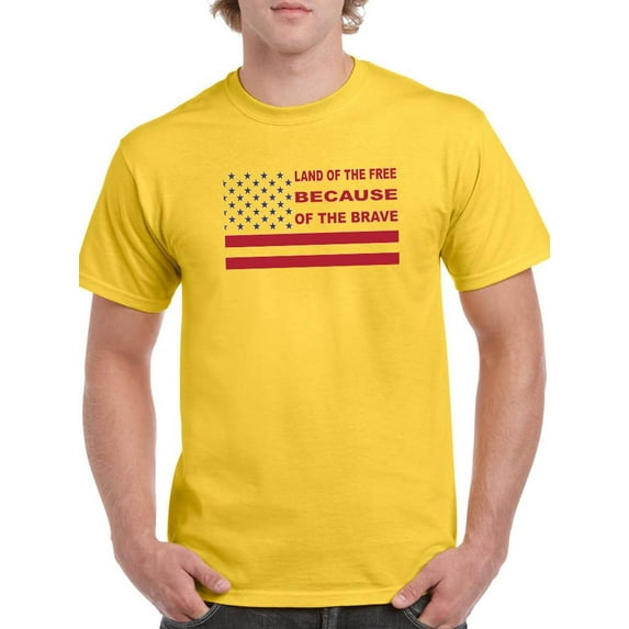 Land Of The Free Banner T-Shirt Men -Image by Shutterstock, Male x-Large