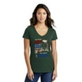 thumbnail image 1 of Land Of The Free Home of the Brave Ladies' Short Sleeve Soft Feel V-Neck Veterans Day T-shirt, 1 of 3