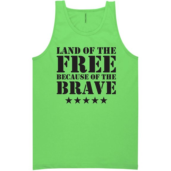 Land Of The Free Neon Tank Top