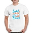 thumbnail image 1 of Land Of The Free Quote T-Shirt Men -Image by Shutterstock, Male XX-Large, 1 of 4