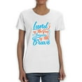 thumbnail image 1 of Land Of The Free Quote T-Shirt Women -Image by Shutterstock, Female Small, 1 of 4