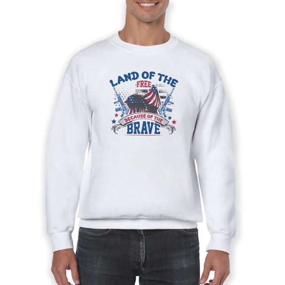 Land Of The Free Sweatshirt Men -Image by Shutterstock, Male XX-Large