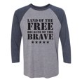 thumbnail image 1 of Land Of The Free Unisex 3/4 Sleeve Baseball Raglan Tee, 1 of 2