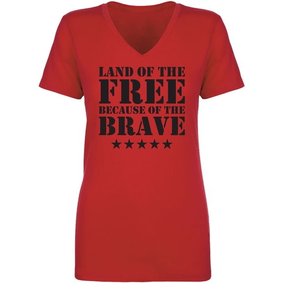 Land Of The Free Womens V-Neck T-Shirt