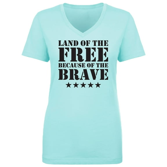 Land Of The Free Womens V-Neck T-Shirt