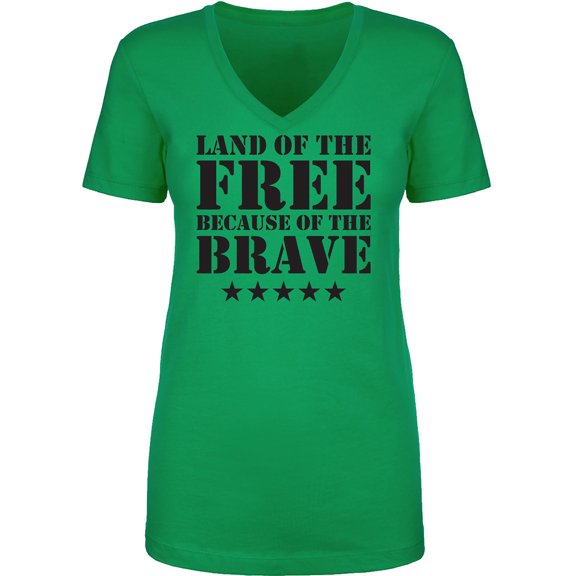Land Of The Free Womens V-Neck T-Shirt