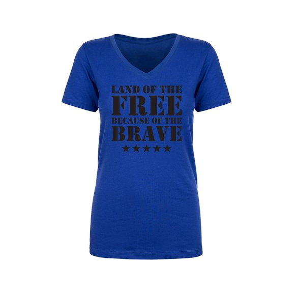 Land Of The Free Womens V-Neck T-Shirt
