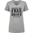 thumbnail image 1 of Land Of The Free Womens V-Neck T-Shirt, 1 of 3