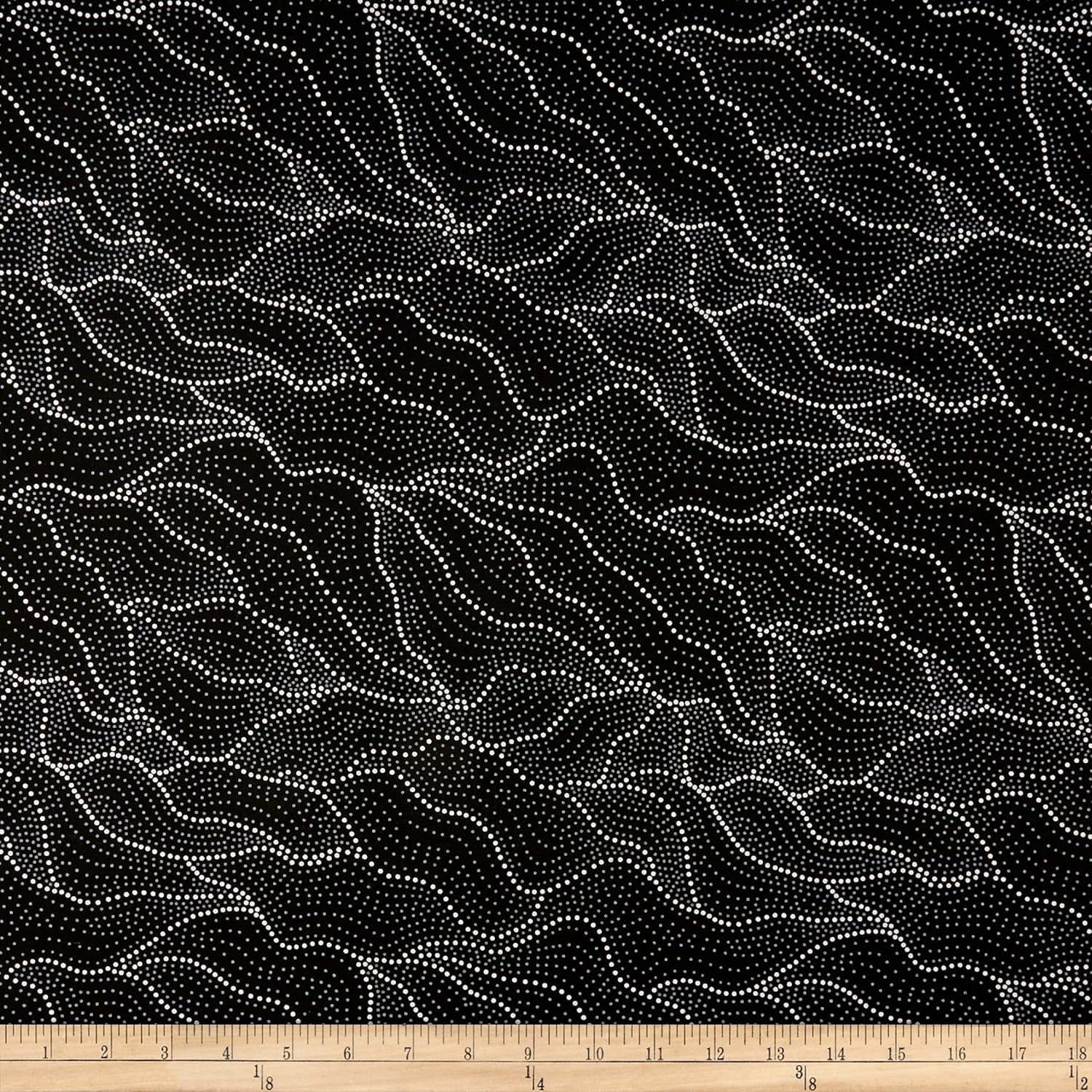 Land Of Utopia Fabric, Black, Fabric By The Yard