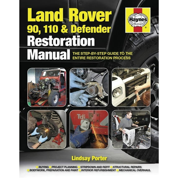 Land Rover 90, 110 and Defender Restoration Manual : The Step-By-Step Guide to the Entire Restoration Process (Hardcover)