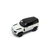 Land Rover Defender 90, White w/Black Roof - Kinsmart 5428DW - 1/36 Scale Diecast Model Car