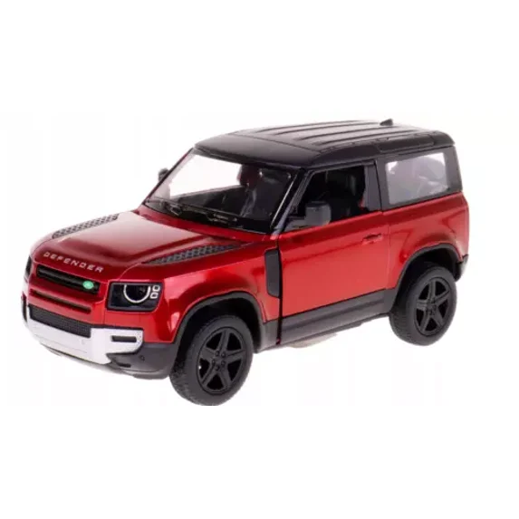 Land Rover Defender British Car Model Diecast Red Toy Open Doors 1:36 Kinsmart
