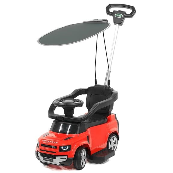 Land Rover Defender Kids Ride on Push Car with Sunshade Canopy