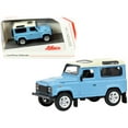 thumbnail image 1 of Land Rover Defender Light Blue with Cream Top 1/64 Diecast Model Car by Schuco, 1 of 3