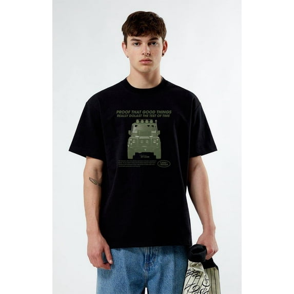 Land Rover Defender Vintage Car Enthusiast Graphic T-Shirt, for men & women, up to size 5XL.
