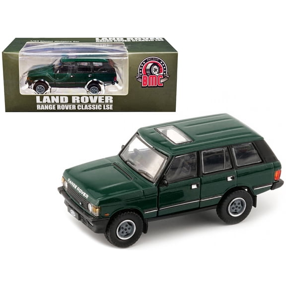 Land Rover Range Rover Classic LSE RHD (Right Hand Drive) Green with Sunroof with Extra Wheels 1 64 Diecast Model Car by BM Creations
