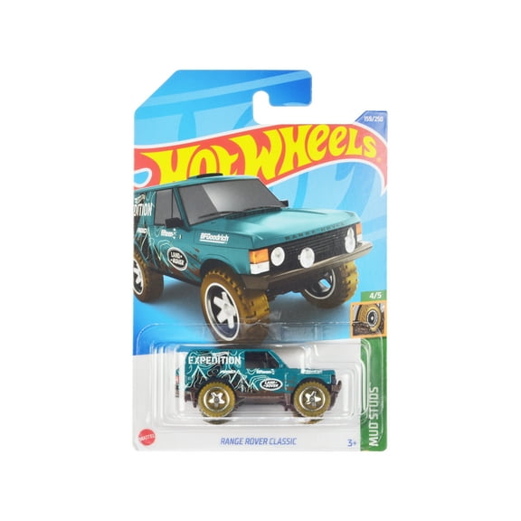 Land Rover Range Rover Classic Teal with White Graphics "Hot Wheels Expedition" "Mud Studs" Diecast Model Car by Hot Wheels