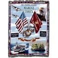 thumbnail image 1 of Pure Country Weavers Land Sea Air Marine Corps Blanket Tapestry Throw Woven from Cotton - Made in The USA (72x54), 1 of 7
