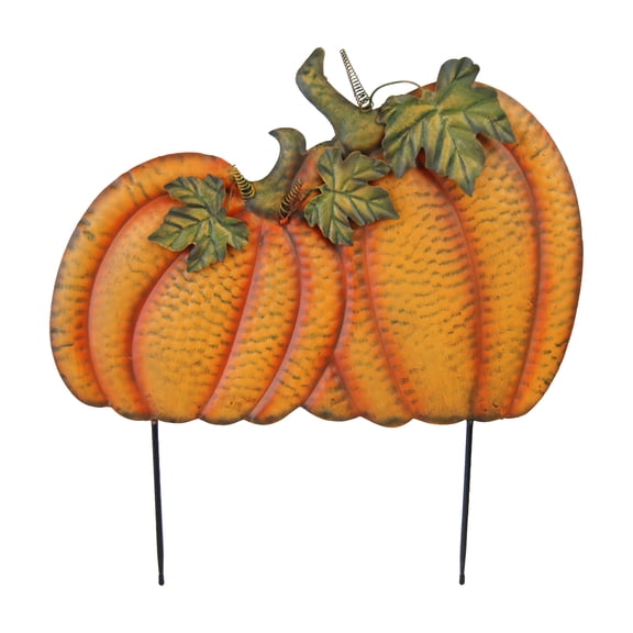 Land & Sea Metal Double Pumpkin Yard Art