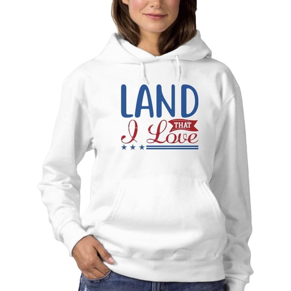 Land That Love Hoodie Women -Image by Shutterstock, Female 5X-Large