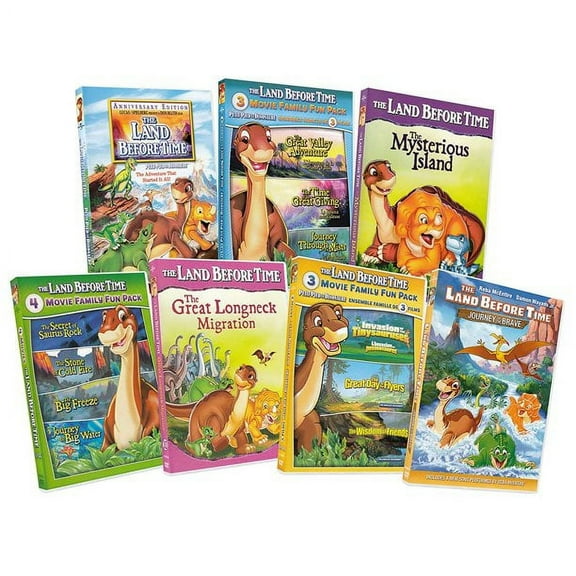 Land Before Time 11 Movie DVD Collection: GREAT VALLEY / GREAT GIVING / JOURNEY THROUGH MISTS / MYSTERIOUS ISLAND / SECRET OF SAURUS ROCK / STONE COLD FIRE / BIG FREEZE / JOURNEY BIG WATER plus 3 more