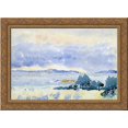 thumbnail image 1 of Land by the Sea 24x18 Gold Ornate Wood Framed Canvas Art by Henri-Edmond Cross, 1 of 2