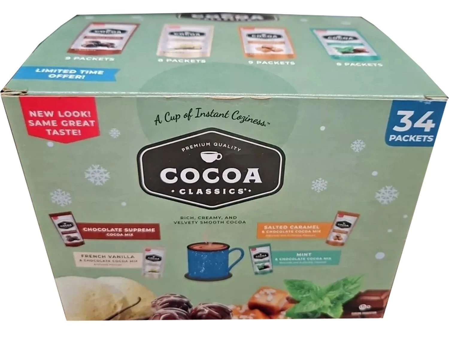 Cocoa Classics Hot Chocolate Mix, 34 Count Variety Pack, Flavored