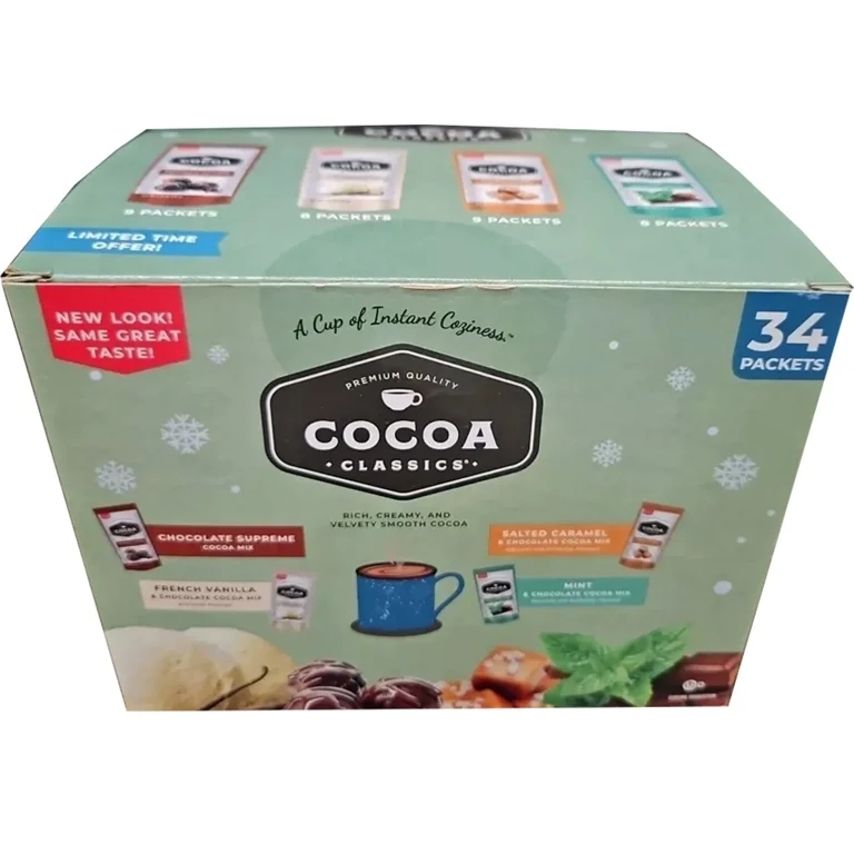 Cocoa Classics Hot Chocolate Mix, 34 Count Variety Pack, Flavored