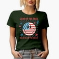 thumbnail image 1 of Land of the Free Because of the Brave, 90s Retro Veterans Day Gift, Military Green T-Shirt, XL, 1 of 5