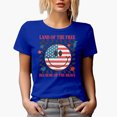 thumbnail image 1 of Land of the Free Because of the Brave, 90s Retro Veterans Day Gift, Royal Blue T-Shirt, XL, 1 of 5
