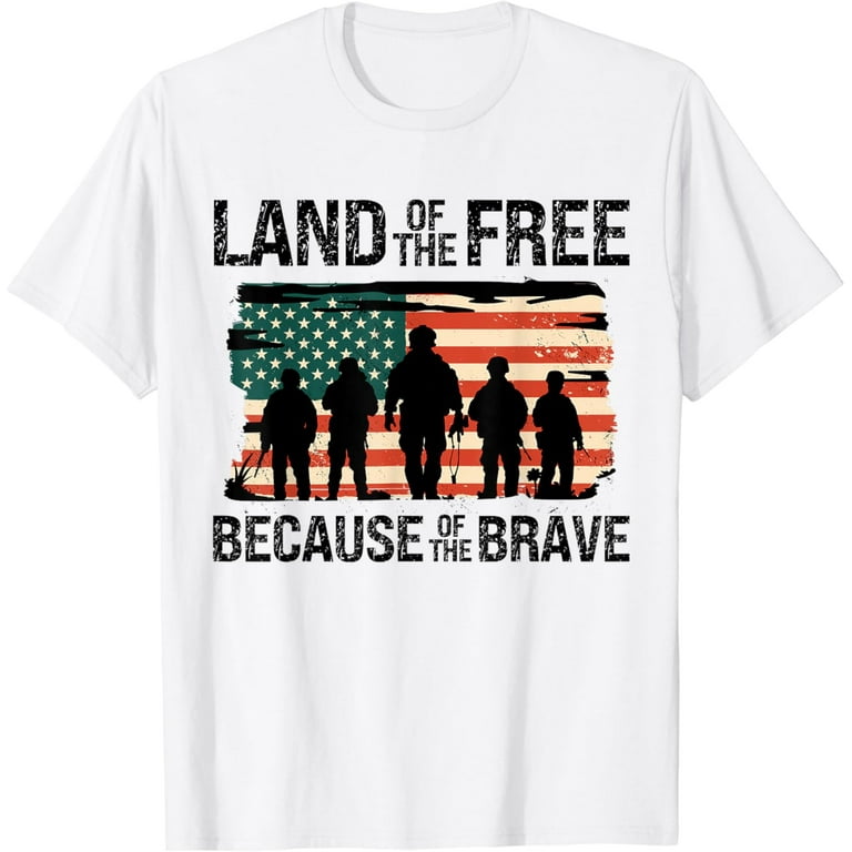 Land Of The Free, Because Of The Brave Memorial Day T-Shirt Land Of The Free, Because Of The Brave Memorial Day T-Shirt