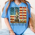 thumbnail image 1 of Land of the Free Because of the Brave Shirt – Patriotic 4th of July Graphic with Liberty and USA Flag, 1 of 5
