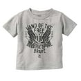 thumbnail image 1 of Land of the Free Because of the Brave Toddler Boy Girl T Shirt Infant Toddler Brisco Brands 12M, 1 of 6