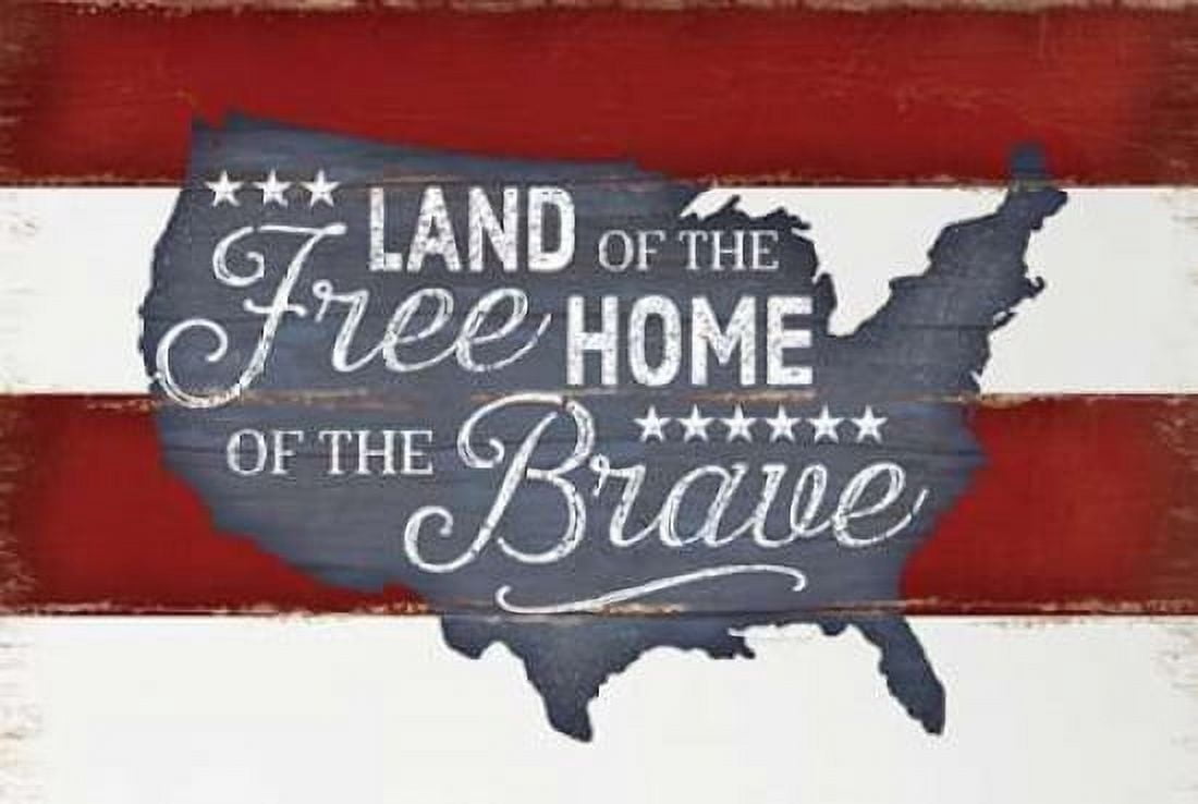 Land of the Free Canvas Art - Jennifer Pugh (12 x 18)