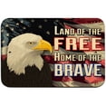 thumbnail image 1 of Land of the Free Home of the Brave - America USA United States Eagle Flag Patriotic Sign, 1 of 1
